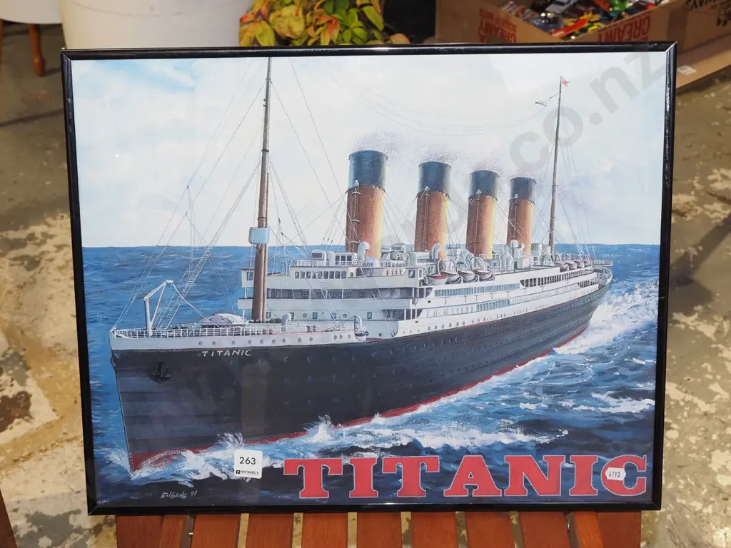 framed Titanic print Image 1++