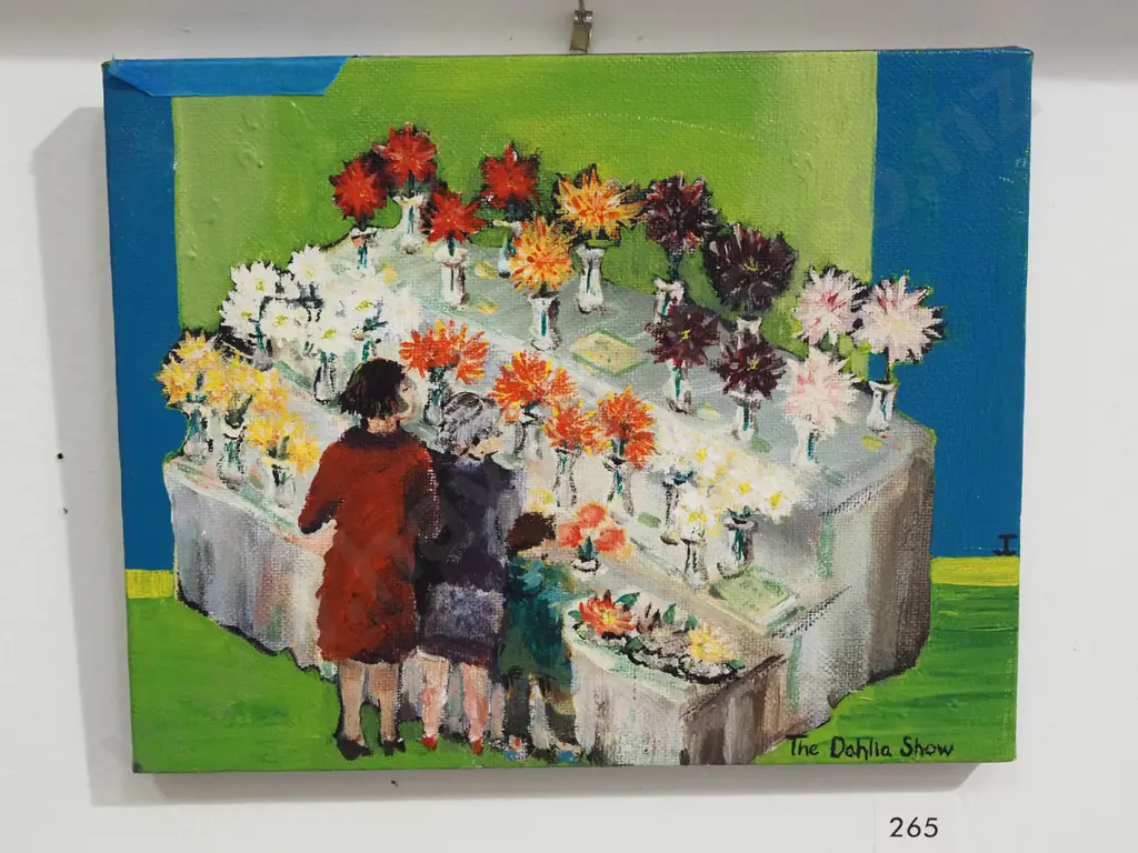 oil on board - The dahlia show Image 1++