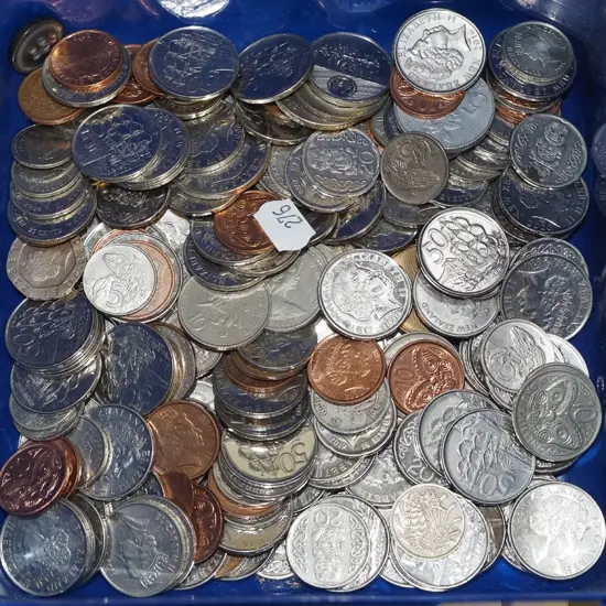 tub of coins