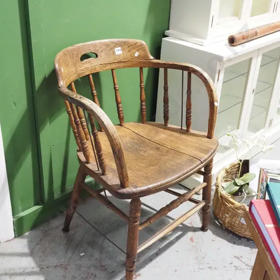 vintage captains chair in restorer's condition