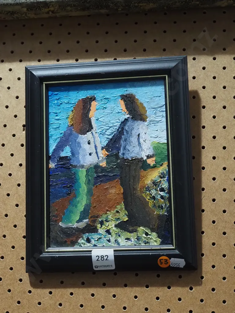 framed Justin Morshuis oil painting - 2 women Image 1++