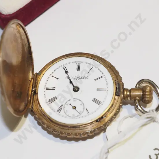 Trenton pocket watch - missing glass to face 
