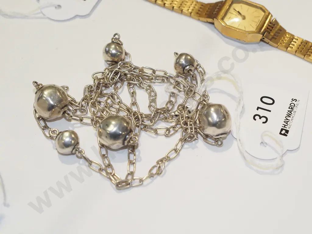 sterling silver large ball and chain necklace Image 1++