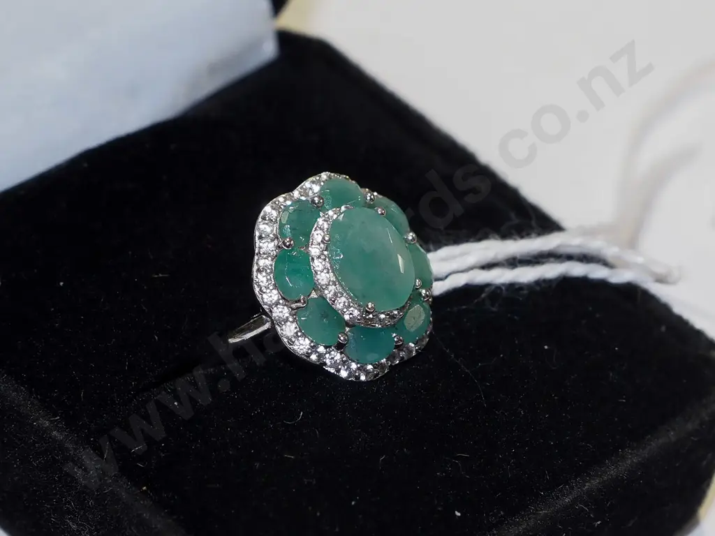 sterling silver "emerald" ring Image 1++