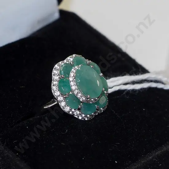 sterling silver "emerald" ring