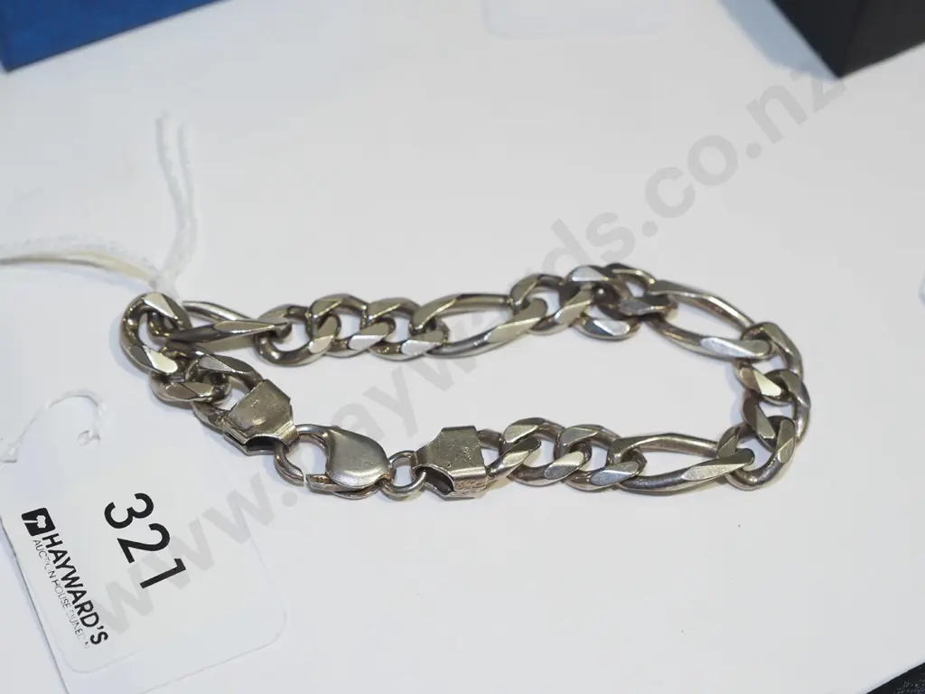 sterling silver curb link bracelet 25gms Image 1++