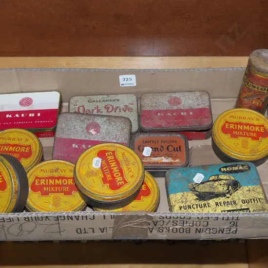 tobacco tins and other tins