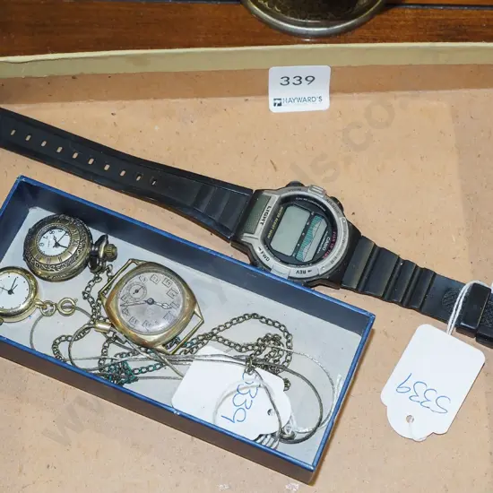 box; various watches