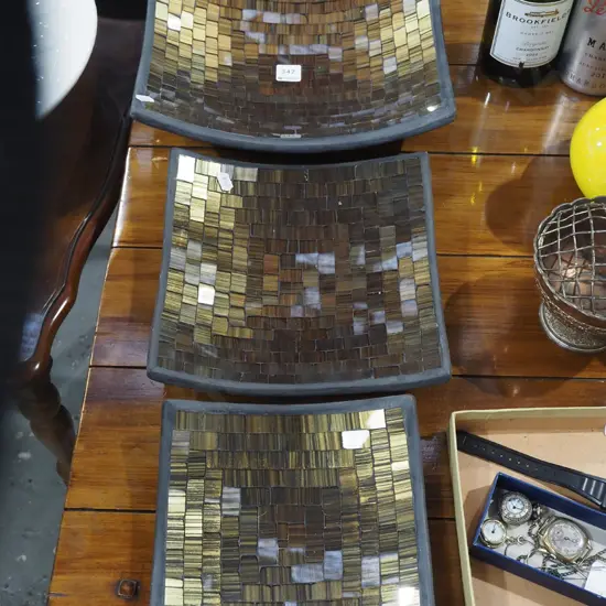3x mosaic square bowls W300