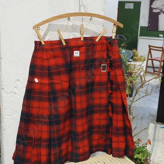 red and black tartan kilt