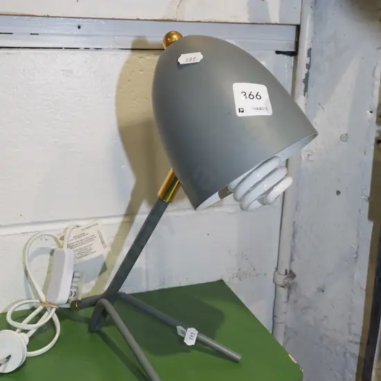 contemporary grey metal desk  lamp