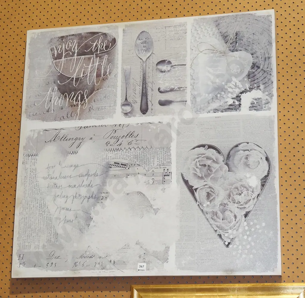 print on canvas - love hearts and music Image 1++