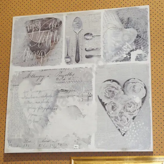 print on canvas - love hearts and music