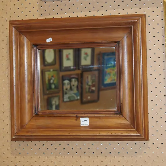 small wood framed wall mirror W420