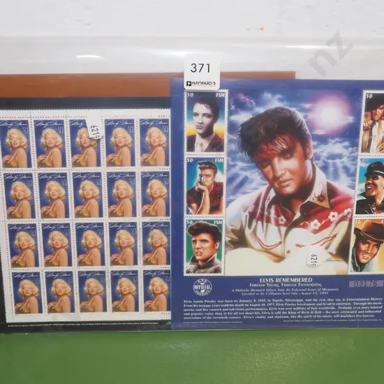 Marilyn Monroe and Elvis stamps