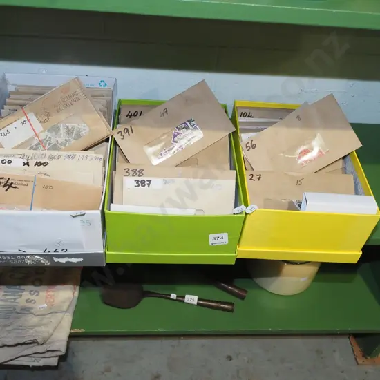 3x boxes of stamps