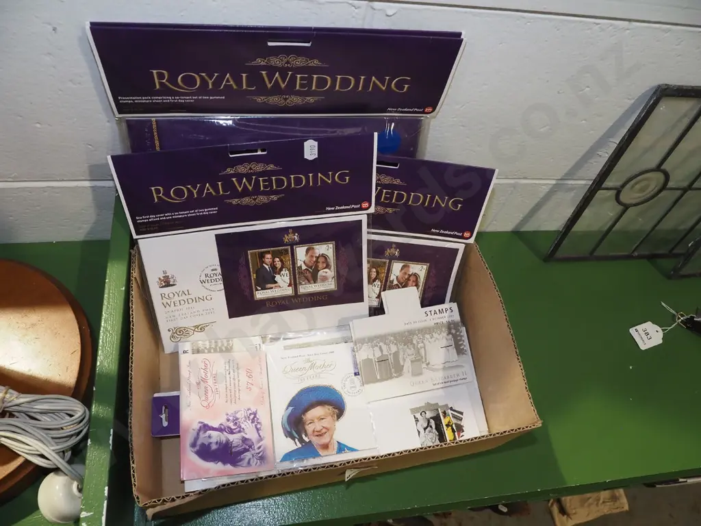 box of English royalty stamps Image 1++