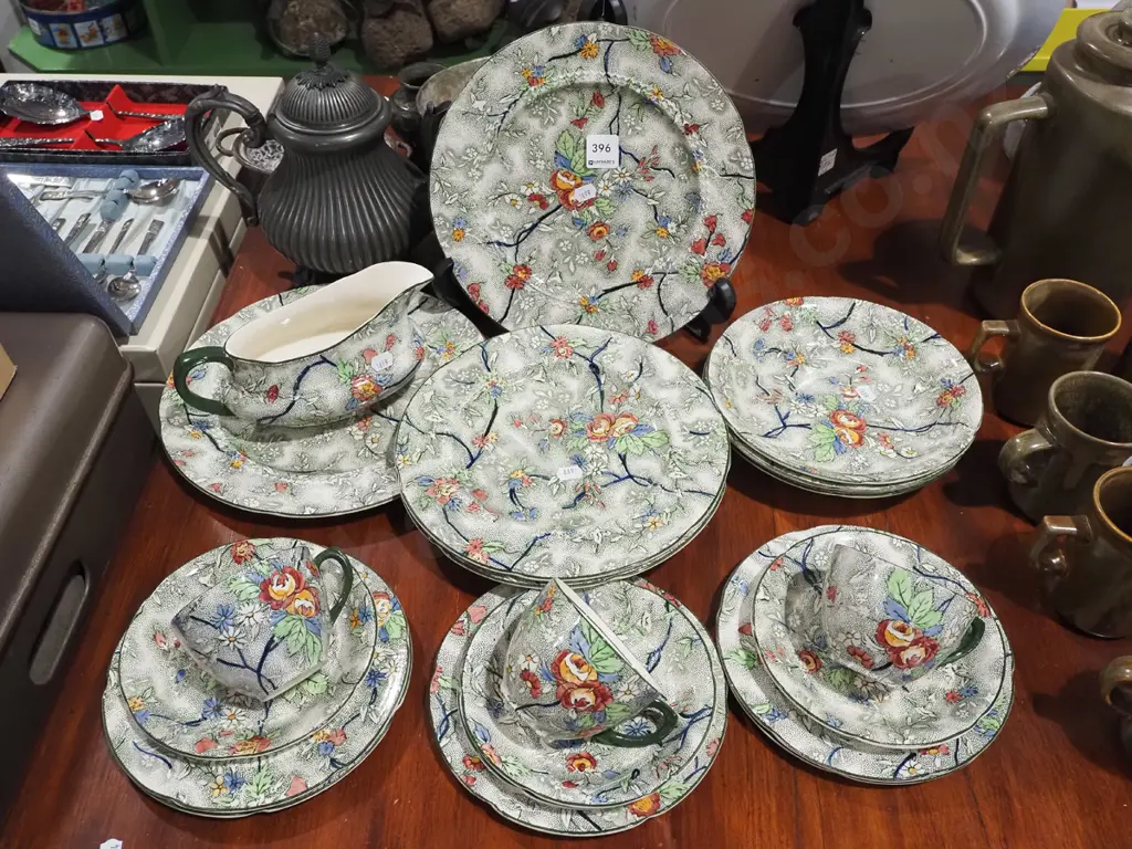 assorted Tunstall floral dinner items; plates, bowls etc Image 1++