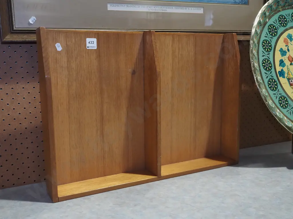 wooden 2-bay desk tray Image 1++