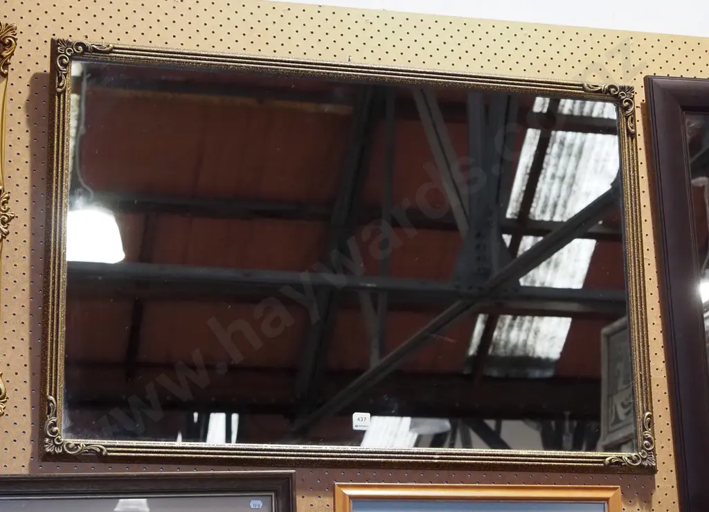 gilt framed wall mirror H960 Image 1++