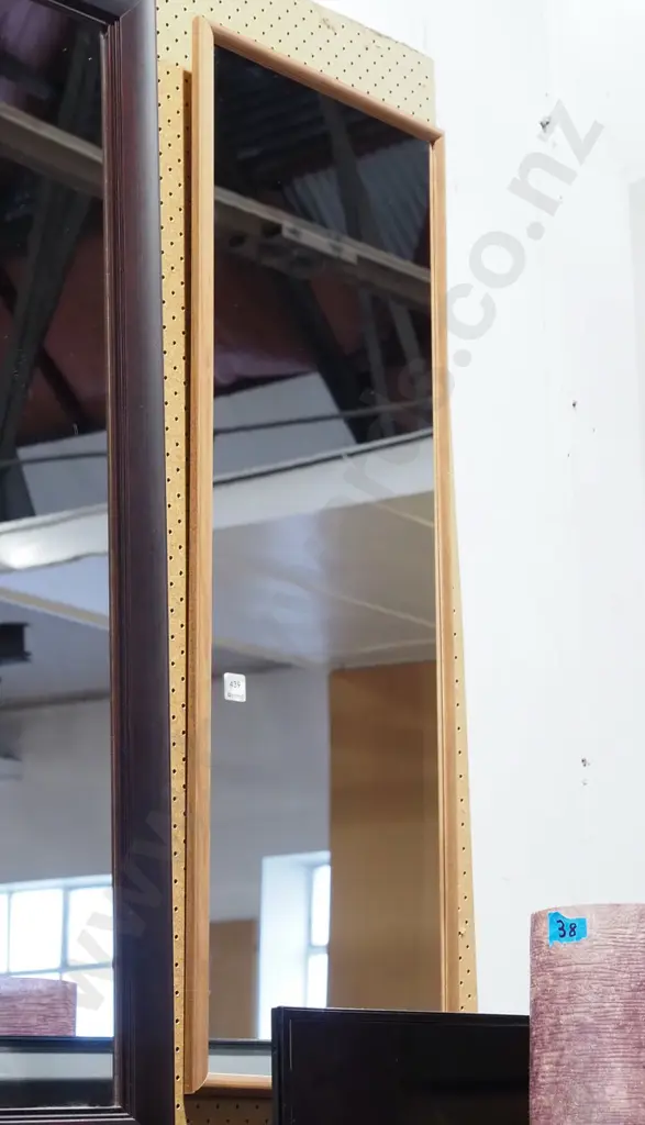 wood framed wall mirror H1030 Image 1++