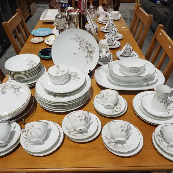 large assortment of Noritake Verdon dinner items; plates, ashets, vege etc