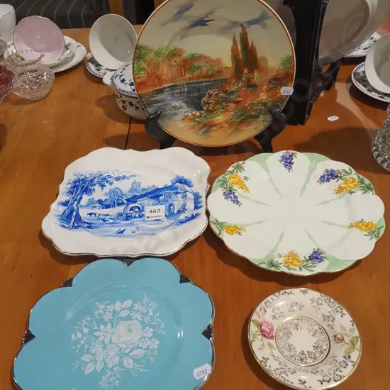 4x plates, pin dish