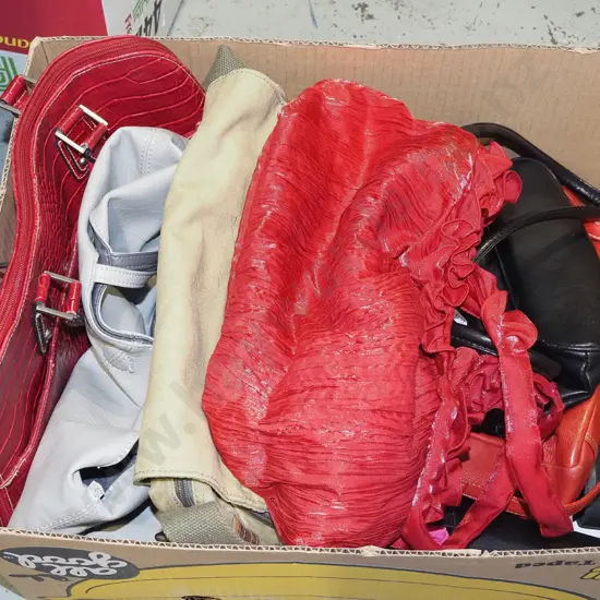 box; hand bags, canvas satchel