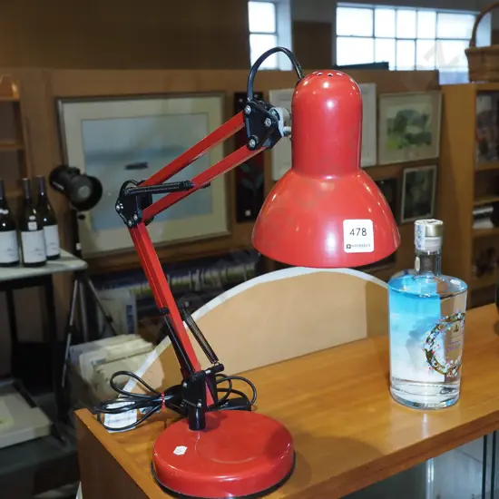 red anglepoise lamp
