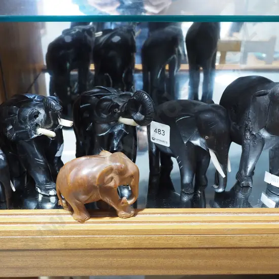 6x elephants figurines - missing and damaged tusks