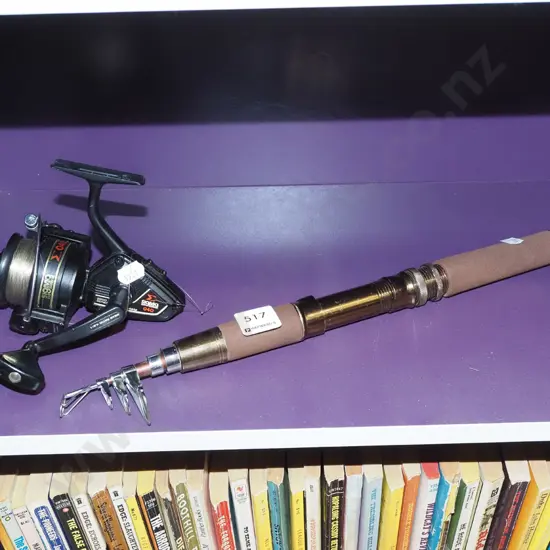 telescopic fishing rod and reel