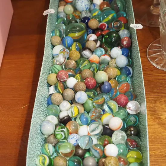 tray of marbles