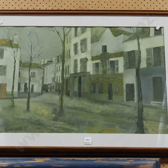 framed print - street scene