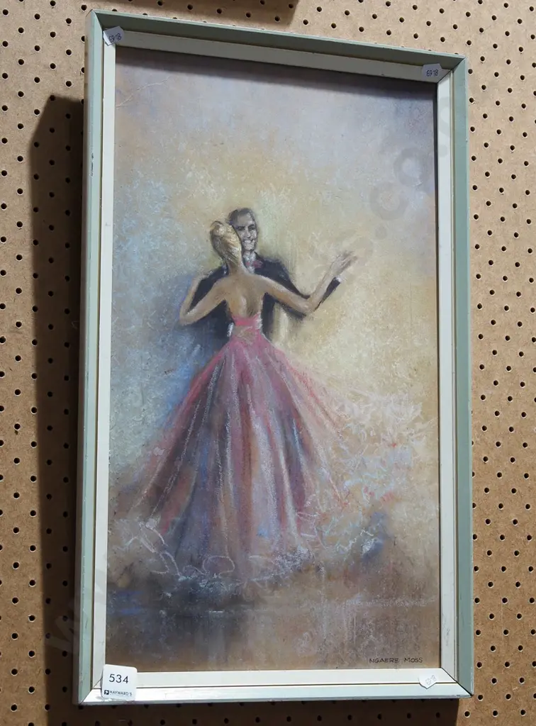 framed pastel - dancing couple Image 1++