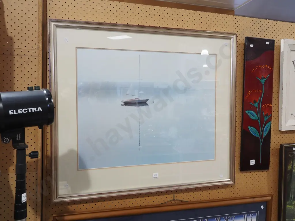 framed print - moored yacht Image 1++