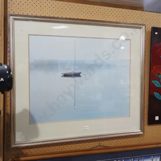 framed print - moored yacht