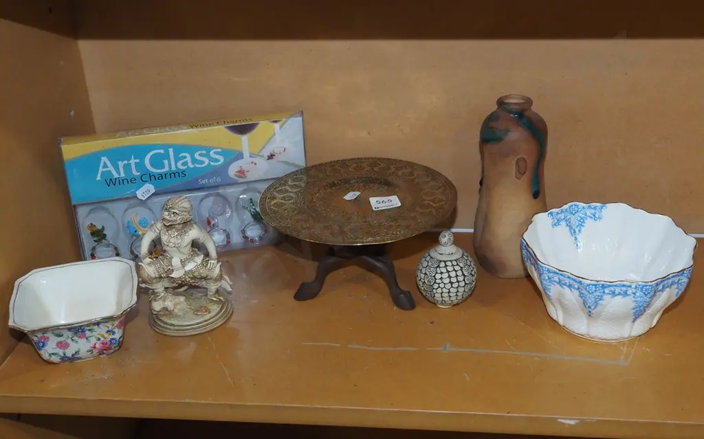 shelf; vase, figurines, bowls etc Image 1++