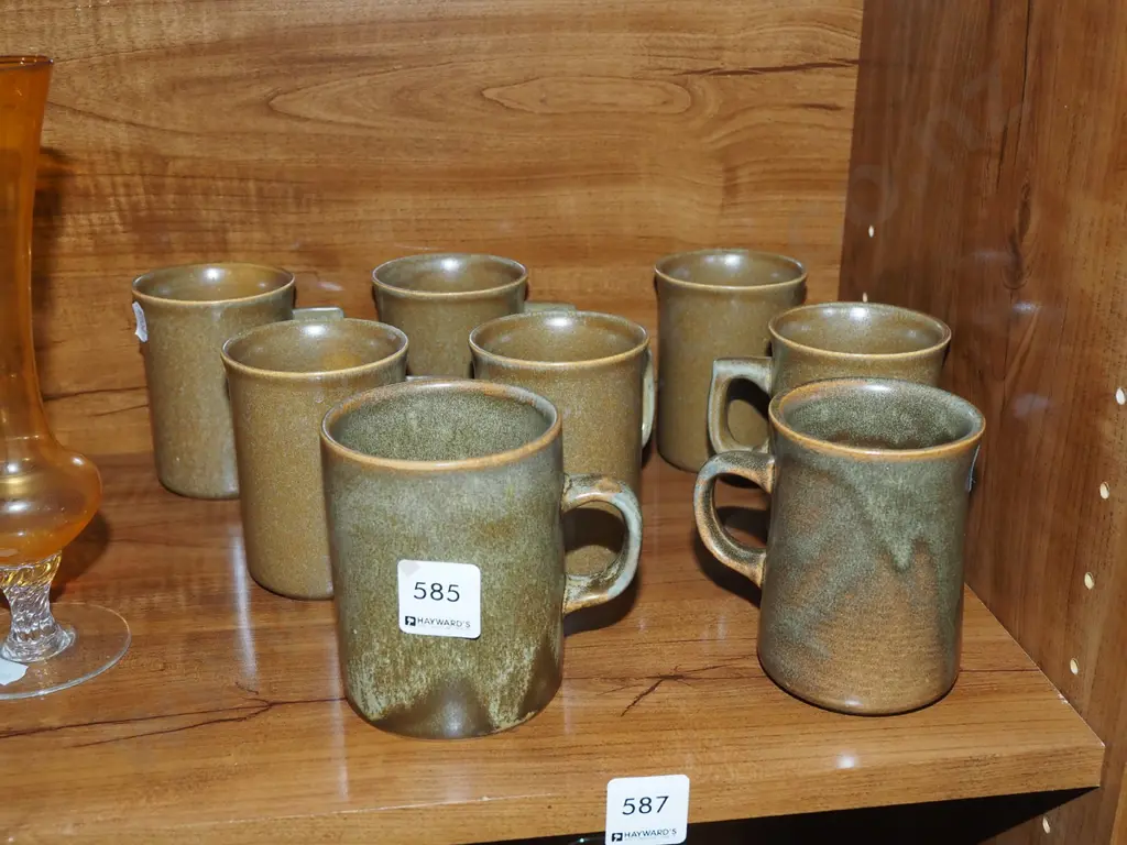 8x Temuka pottery coffee cans Image 1++