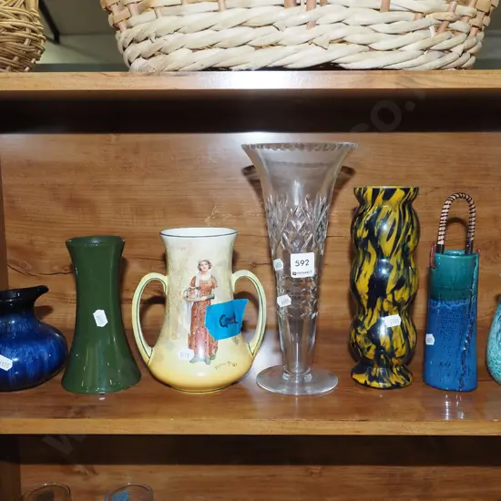 jugs, vases, Royal Doulton has crack Tallest H250