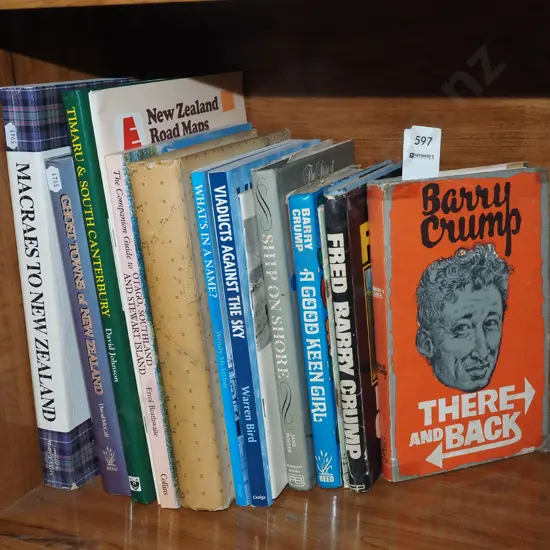 NZ books, including  first edition Barry Crump