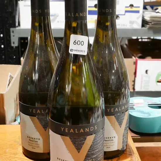 3x bottles of Yealands Reserve pinot gris 2019