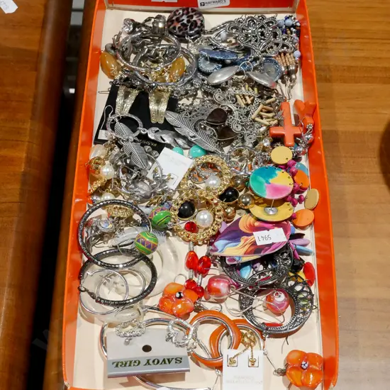 tray of costume jewellery
