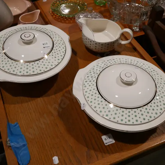 2x Stellar Bristol lidded veges, jug
