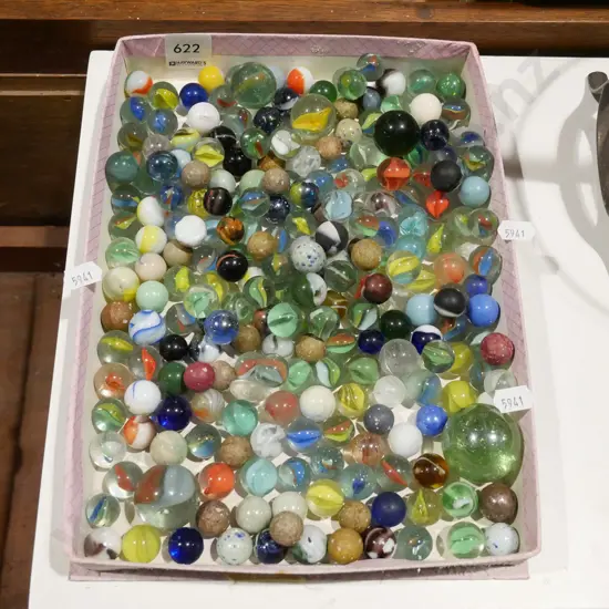 tray of marbles