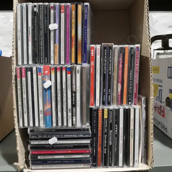 box of CDs