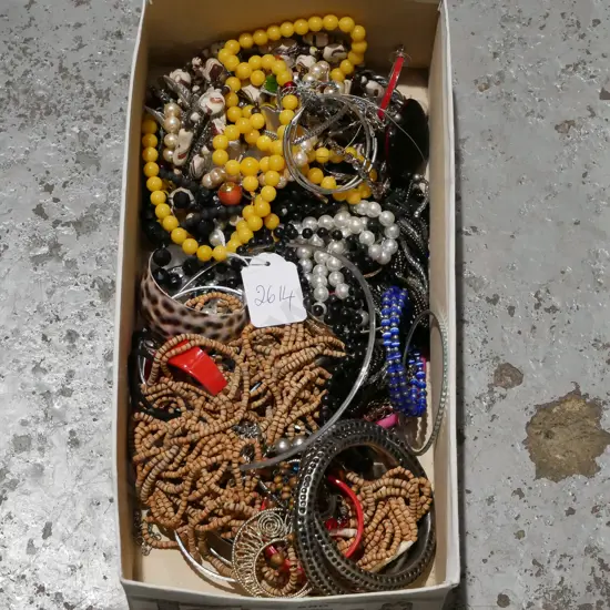 box of costume jewellery