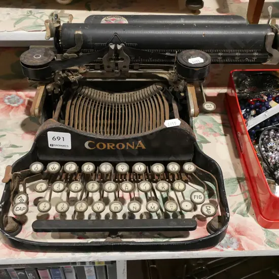 restorer's vintage Corona typewriter - lots of corrosion