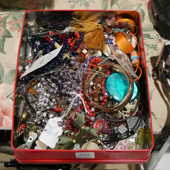 box of costume jewellery