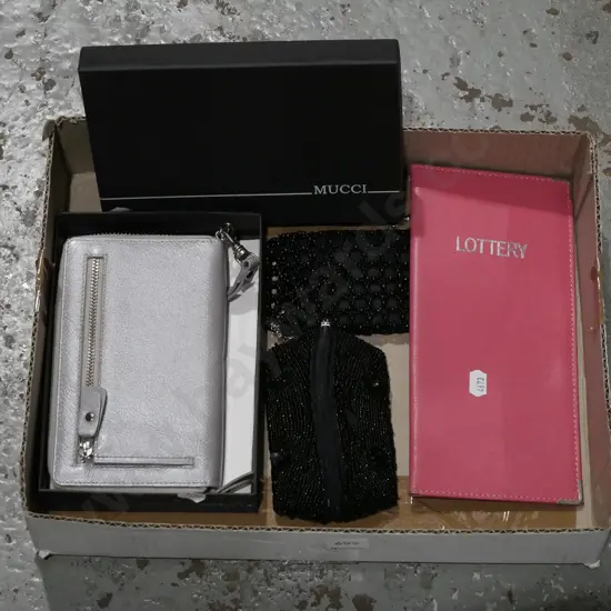 box; clutch purse, change purses, lottery wallet
