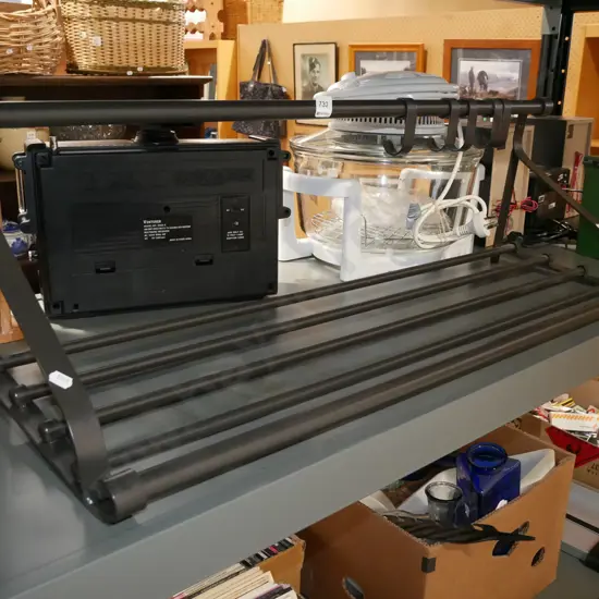 reproduction metal wall mounted coat and luggage rack